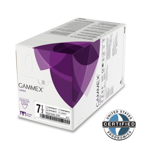 Search ANSELL GAMMEX 7.5 LATEX GLOVE,50 PAIRS POWDER FREE ANSELL 